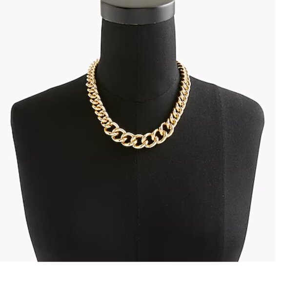 J. Crew Curb chain statement necklace NWT - Picture 2 of 2